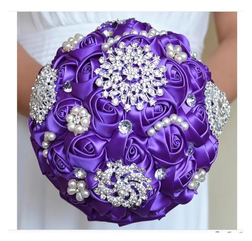 Braut Hochzeit Bouquet de mariage Perlen Brautjungfer Künstliche Hochzeit Bouquets Blume(02) von WHSDCZ