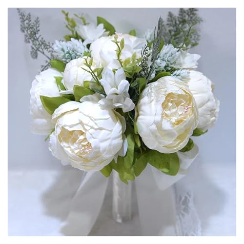 Burgunder Hochzeitsstrauß Kaskadierender Brautstrauß Hochzeitszeremonie Jahrestag Rustikale Vintage Hochzeitsblumen Brautsträuße(Style A1) von WHSDCZ