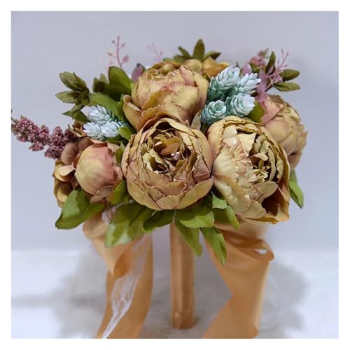 Burgunder Hochzeitsstrauß Kaskadierender Brautstrauß Hochzeitszeremonie Jahrestag Rustikale Vintage Hochzeitsblumen Brautsträuße(Style A5) von WHSDCZ