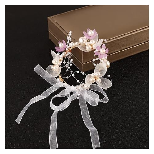 Handgelenk Blume Perle Kristall Corsage Brautjungfer Kinder Hand Blume Ehe Schöne Braut Hochzeit Armbänder Mädchen Schmuck(K) von WHSDCZ
