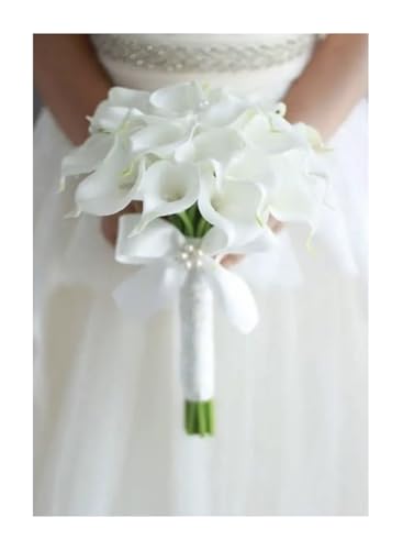 Hochzeitsstrauß Braut Künstliche Seidenblumen Schaumrosen Blumenstrauß Spitzendekoration Natürliche Hochzeitsblumen(H) von WHSDCZ