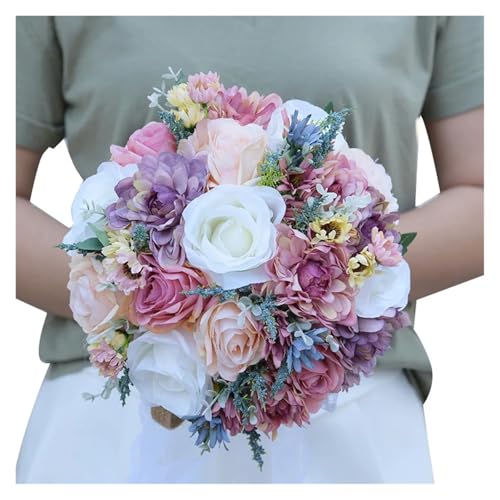 Hochzeitsstrauß Seidenrosen Brautjungfernstrauß Brautstrauß Hochzeitsblumen Brautsträuße Bouquet de mariage(A) von WHSDCZ