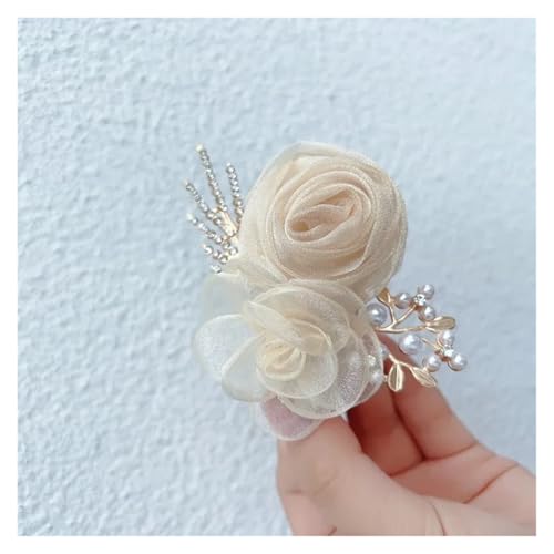 Wunderschönes Champagner-Armband for Brautjungfern, kleines Blumenarmband, Hochzeitsaccessoires(Corsage) von WHSDCZ
