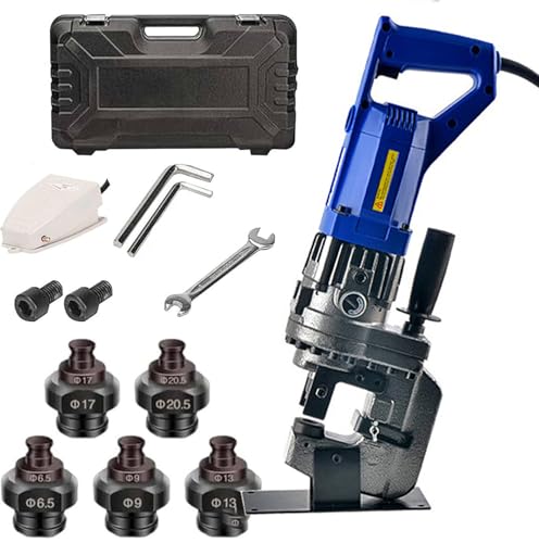 1300 W elektrischer hydraulischer Locher, 110 V/220 V Stanzmaschine, kleine Kanalstahlstanzmaschine mit 5 Matrizen, für Stahlplatten, Eisenplatten, Kupfer-Aluminiumplatten,220V 1300 W elektrischer hydraulischer Locher, 110 V/220 V Stanzmaschine, kleine Kanalstahlstanzmaschine mit 5 Matrizen, für Stahlplatten, Eisenplatten, Kupfer-Aluminiumplatten,220V von WHYYDSS