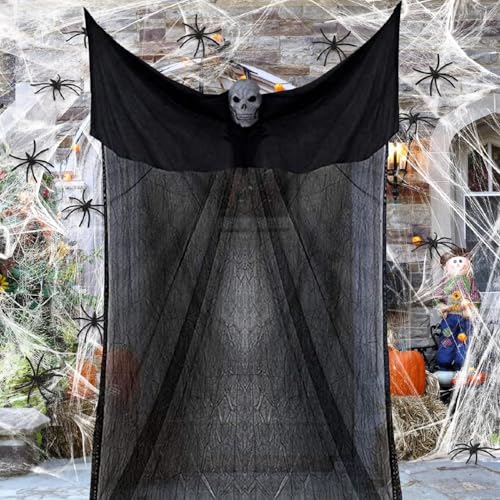 Halloween Deko, 300 * 180cm Halloween Hängende Geist Horror Deko Skelett Türvorhang Halloween Gespenst Gruselig Dekoration für Halloween Party Geisterhaus Dekor Halloween Deko, 300 * 180cm Halloween Hängende Geist Horror Deko Skelett Türvorhang Halloween Gespenst Gruselig Dekoration für Halloween Party Geisterhaus Dekor von WHangXJangYE