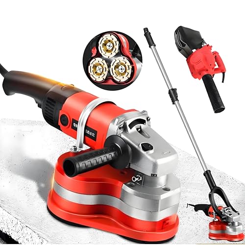 Mobile Wand- Und Bodenschleifmaschine, Tragbarer Dreikopf-Wandschleifer, Betonschleifer-Set, 6 Einstellbare Geschwindigkeiten, Teleskopstange 113-168CM Machine+TelescopicPole+VacuumCleaner Mobile Wand- Und Bodenschleifmaschine, Tragbarer Dreikopf-Wandschleifer, Betonschleifer-Set, 6 Einstellbare Geschwindigkeiten, Teleskopstange 113-168CM Machine+TelescopicPole+VacuumCleaner von WIANQIAN