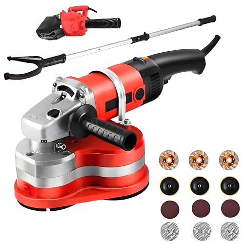 WIANQIAN 3800W Beton-Oberflächenschleifer-Set, Zement-Bodenschleifer, Bodenschleifmaschine, 6 Einstellbare Geschwindigkeiten, Kühlöffnungen Machine+TelescopicPole+VacuumCleaner WIANQIAN 3800W Beton-Oberflächenschleifer-Set, Zement-Bodenschleifer, Bodenschleifmaschine, 6 Einstellbare Geschwindigkeiten, Kühlöffnungen Machine+TelescopicPole+VacuumCleaner von WIANQIAN