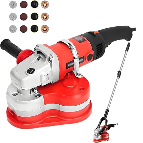 WIANQIAN Betonschleifer-Set, Tragbarer Dreikopf-Wand- Und Bodenschleifer, Elektrische Diamantpoliermaschine, 6 Einstellbare Geschwindigkeiten, DREI-Achsen-Struktur Machine+TelescopicPole WIANQIAN Betonschleifer-Set, Tragbarer Dreikopf-Wand- Und Bodenschleifer, Elektrische Diamantpoliermaschine, 6 Einstellbare Geschwindigkeiten, DREI-Achsen-Struktur Machine+TelescopicPole von WIANQIAN