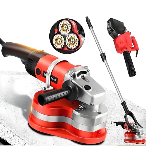 WIANQIAN Bodenpoliermaschine, Betonpolierer, Elektrische Diamantpoliermaschine, Abnehmbarer Schutzdeckel, Staubsaugeranschluss, 2800 U/Min, Für Zement, Marmor Machine+TelescopicPole+VacuumCleaner WIANQIAN Bodenpoliermaschine, Betonpolierer, Elektrische Diamantpoliermaschine, Abnehmbarer Schutzdeckel, Staubsaugeranschluss, 2800 U/Min, Für Zement, Marmor Machine+TelescopicPole+VacuumCleaner von WIANQIAN