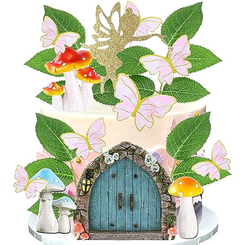 WIDEBG Fee Tortendeko Schmetterlinge Kuchen Dekoration Pilz Figuren Kuchen Deko Miniatur Feentür Dekoration Fairy Cake Topper Mädchen Geburtstag Kuchendekoration 19 Stück WIDEBG Fee Tortendeko Schmetterlinge Kuchen Dekoration Pilz Figuren Kuchen Deko Miniatur Feentür Dekoration Fairy Cake Topper Mädchen Geburtstag Kuchendekoration 19 Stück von WIDEBG