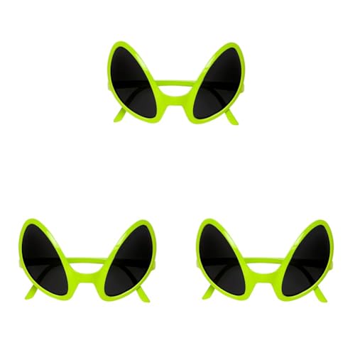 WIDMANN 0347O - Brille Außerirdischer, Sonnenbrille, Kostümzubehör, Accessoire, Halloween, Mottoparty, Karneval (Packung mit 3) von WIDMANN