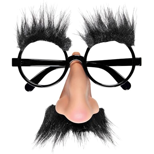WIDMANN MILANO PARTY FASHION - Brille mit Nase, Schnurrbart und Augenbrauen, Spaßbrille, Accessoire für Fotobox oder Karneval von WIDMANN MILANO PARTY FASHION