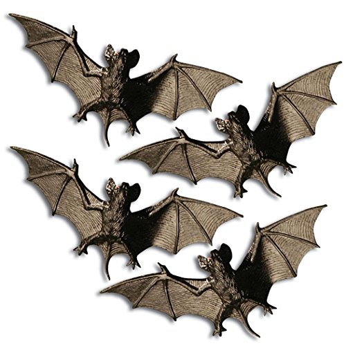 Widmann Eine große * Fledermaus * aus Kunststoff zur Deko für Halloween // Dekoration Fledermäuse Horror Mottoparty Party Motto Grusel Bat Black von Widmann