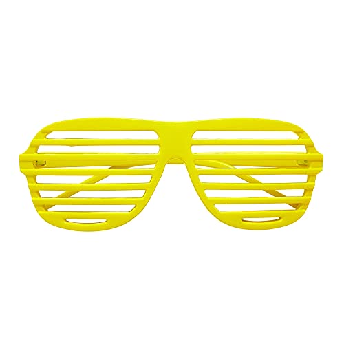 Widmann 01357 - Atzenbrille, Neon-gelb, Bad Taste, Karneval, Mottoparty von WIDMANN
