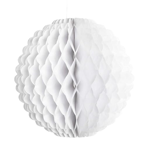 Widmann 02514 - Honeycomb Lampion, Weiß, Ø 32cm, flammhemmend, Dekoration, Mottoparty, Hochzeit, Geburtstag Widmann 02514 - Honeycomb Lampion, Weiß, Ø 32cm, flammhemmend, Dekoration, Mottoparty, Hochzeit, Geburtstag von W WIDMANN MILANO Party Fashion