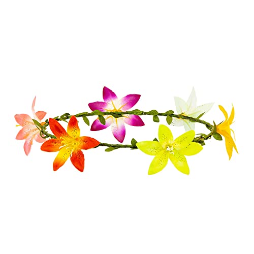 Widmann 05931 - Stirnband Hibiskus Blüten, Blumenkranz, Kostüm, Accessoire, Mottoparty, Karneval von WIDMANN