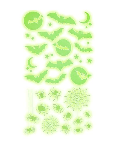 W WIDMANN MILANO Party Fashion 86850 - Leuchtende Halloween Deko-Sticker, Glow in the Dark, 21 x 15 cm, Aufkleber, Dekoration, Halloweenparty, Mottoparty von W WIDMANN MILANO Party Fashion