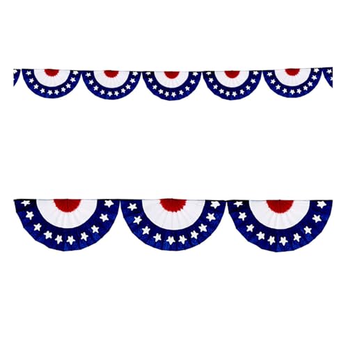 W WIDMANN MILANO Party Fashion 95727 - Fächergirlande USA, 2,75 m, schwer entflammbar, Dekoration, Partydekoration, USA, Mottoparty, Karneval von W WIDMANN MILANO Party Fashion
