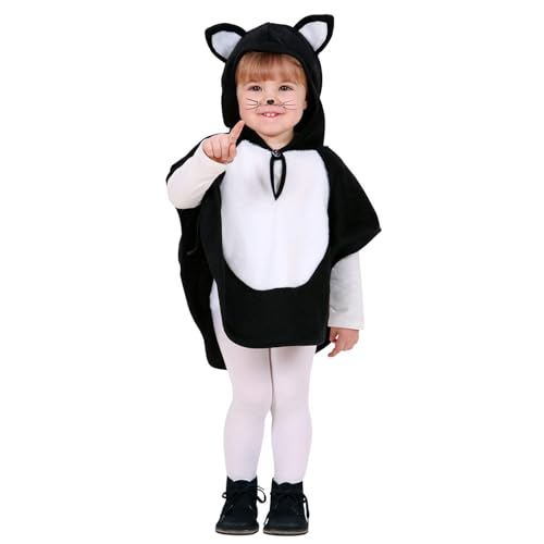 "PLUSH CAT" (hooded poncho) - (98 cm / 1-2 Years) von WIDMANN