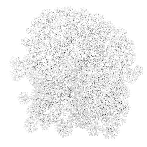 200pcs Schneeflockenholzscheiben 20mm 25 mm 30 mm 35 mm Weihnachten weiße Schneeflocken -Ornamente für DIY -Handwerkdekoration von WIHFHGZ