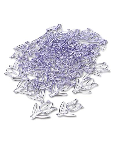 Büroklammern Metall Tulpenform - Rostfrei & Stabil, Vielzweckklammern, Für Papiere, Lesezeichen & Fotos, 50 Stück, Süßes Design für Arbeit & Schule, Lila von WIHFHGZ