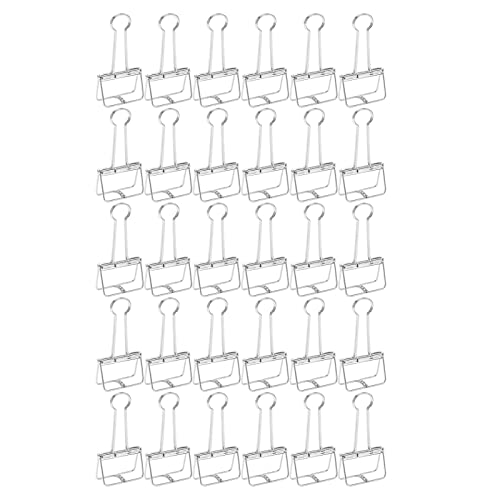 Kleine Büroklammern Metall - Papierklammern, Vielzweckklammern, starke Klammerkraft, Hohldesign für einfachen Halt, ideal für Dokumente & Tickets, 30 Stück von WIHFHGZ