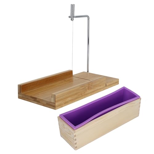 Seifenherstellungsset mit Bambus Seifenform, Silikon Auskleidung, 28,2x8x9cm - Präzise Skala, Vielseitig für Seife und Kerzenherstellung, Leicht zu Reinigen Seifenherstellungsset mit Bambus Seifenform, Silikon Auskleidung, 28,2x8x9cm - Präzise Skala, Vielseitig für Seife und Kerzenherstellung, Leicht zu Reinigen von WIHFHGZ