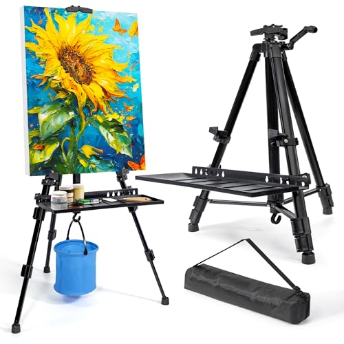 WIIGO Staffelei groß L 52-162cm, Verstellbare Künstler Aluminium Staffelei, Tasche/Fässer, für Kuntsmalerei und Werbung WIIGO Staffelei groß L 52-162cm, Verstellbare Künstler Aluminium Staffelei, Tasche/Fässer, für Kuntsmalerei und Werbung von WIIGO