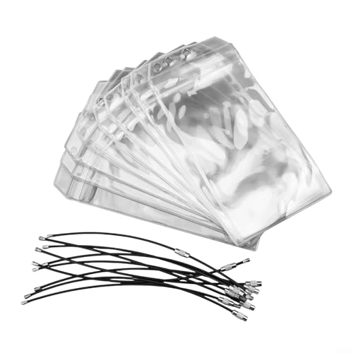 Praktische, wasserdichte Gepäckanhängerhalter, 10 Stück, leichtes Design mit sicheren Stahlschlaufen Praktische, wasserdichte Gepäckanhängerhalter, 10 Stück, leichtes Design mit sicheren Stahlschlaufen von WIIYENA