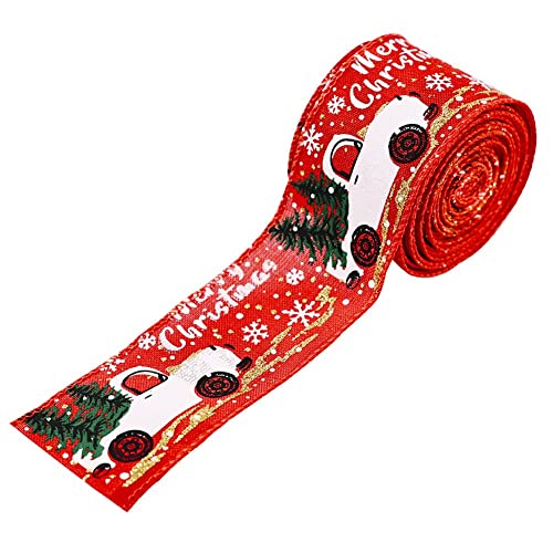WIIYENA Festliches Weihnachtsband für Haar-Accessoires und Bastelartikel, 5 m Länge, Weihnachtsdekoration, Weihnachtsbaum WIIYENA Festliches Weihnachtsband für Haar-Accessoires und Bastelartikel, 5 m Länge, Weihnachtsdekoration, Weihnachtsbaum von WIIYENA