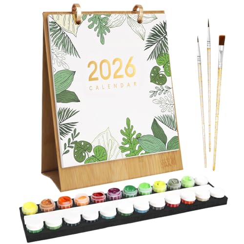 Malen Nach Zahlen Kalender 2026,DIY Tischkalender,Tischkalender mit Handgefertigten,Selbstgemachten Illustrationen,Flip Stand Up Kalender Planer,mit Pinsels Und Acrylfarbe,für Home Deko,Geschenke Malen Nach Zahlen Kalender 2026,DIY Tischkalender,Tischkalender mit Handgefertigten,Selbstgemachten Illustrationen,Flip Stand Up Kalender Planer,mit Pinsels Und Acrylfarbe,für Home Deko,Geschenke von WIKOGDFE