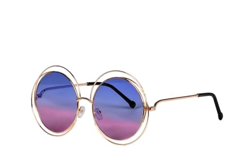 WILBERS & WILBERS 20165 - Runde Sonnenbrille für Herren & Damen, retro Hippie Brille für Festival, Karneval, 70er Jahre Motto, Sommer Outfit WILBERS & WILBERS 20165 - Runde Sonnenbrille für Herren & Damen, retro Hippie Brille für Festival, Karneval, 70er Jahre Motto, Sommer Outfit von WILBERS & WILBERS