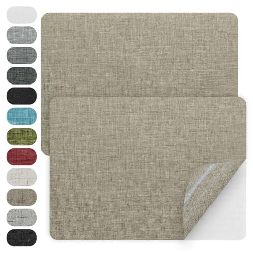 WILDREEDS Leinen-Reparaturflicken, selbstklebend, für Sofas, Couch, Möbel, Tragetaschen, Autositze, 2 Stück, 20,3 x 27,9 cm (Kamel) von WILDREEDS