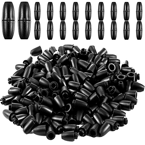 100 Stück Verschlüsse mit Sicherheitsverschluss aus Kunststoff für Halsketten, Armbänder, Schmuck (schwarz) von WILLBOND