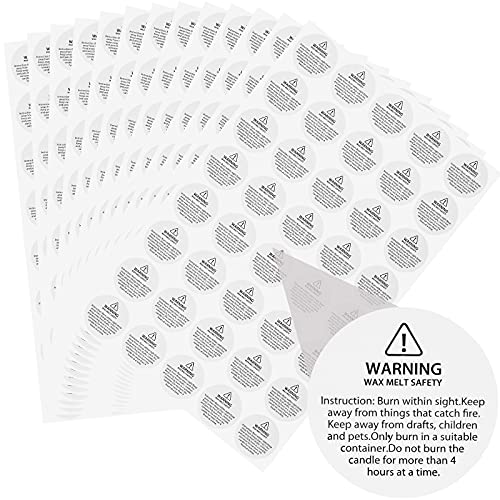 Kerze Warnung Aufkleber Kerzenglas Behälter Etiketten Wachs Schmelzen Sicherheit Aufkleber, 30 mm Kreise (520) von WILLBOND