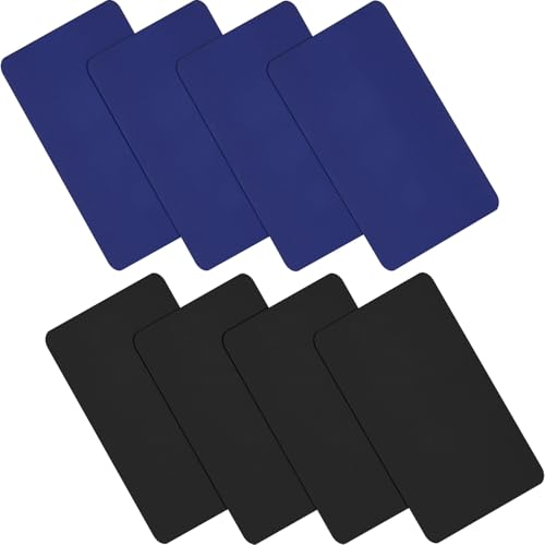 WILLBOND 8 Stücke Nylon Patches Selbstklebende Nylon Patches wasserdichte Patches für Kleidung Daunenjacke Zelt Kleidung Tasche (Schwarz, Dunkelblau) von WILLBOND