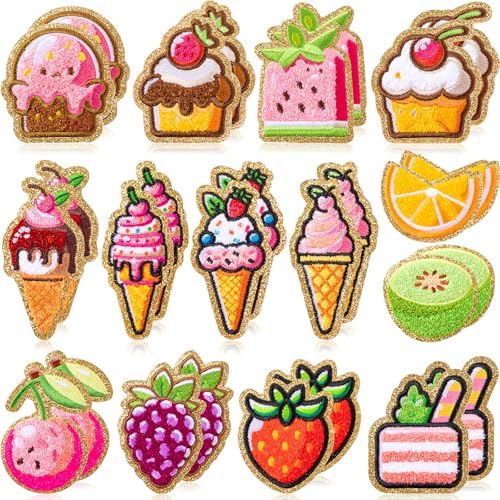WILLBOND Chenille-Patches für Süßigkeiten, Cupcakes, Eiscreme, selbstklebend, für Mädchen und Frauen, bestickte Applikationen für Kleidung, Tasche, Rucksack, Nähen, Handwerk, Geburtstag, Schulanfang WILLBOND Chenille-Patches für Süßigkeiten, Cupcakes, Eiscreme, selbstklebend, für Mädchen und Frauen, bestickte Applikationen für Kleidung, Tasche, Rucksack, Nähen, Handwerk, Geburtstag, Schulanfang von WILLBOND