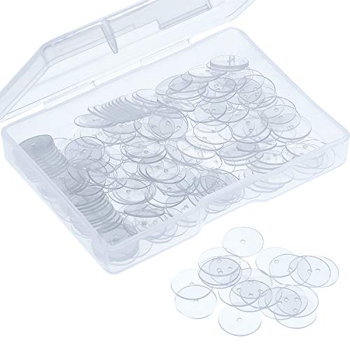 WILLBOND Clear Disc Pads to Stabilize Earrings, Plastic Discs for Earring Backs (200) von WILLBOND
