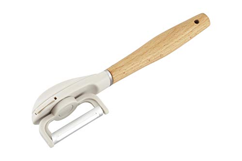 Wiltshire EAT Smart 2-in-1-Schäler, scharfer Gemüseschneider, verstellbare Schälposition, Griff aus natürlichem Buchenholz, Klinge aus Edelstahl, 27 x 7 x 3,8 cm, Braun und neutral Wiltshire EAT Smart 2-in-1-Schäler, scharfer Gemüseschneider, verstellbare Schälposition, Griff aus natürlichem Buchenholz, Klinge aus Edelstahl, 27 x 7 x 3,8 cm, Braun und neutral von WILTSHIRE