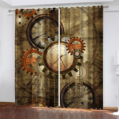 WIMAAN Verdunkelungsvorhänge 280x245 cm Blickdichte mit Ösen 3D Vorhänge, Steampunk-AusrüStung Wärmedämmende und geräuschreduzierende Vorhänge, für Schlafzimmer Kinderzimmer Wohnzimmer 2-pcs WIMAAN Verdunkelungsvorhänge 280x245 cm Blickdichte mit Ösen 3D Vorhänge, Steampunk-AusrüStung Wärmedämmende und geräuschreduzierende Vorhänge, für Schlafzimmer Kinderzimmer Wohnzimmer 2-pcs von WIMAAN