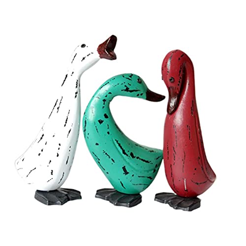 WINBST Holzfigur Ente, 3 Stücke Geblümt Handgefertigte Enten mit skurrilen Namens schilder Tisch Regal Display Dekoration WINBST Holzfigur Ente, 3 Stücke Geblümt Handgefertigte Enten mit skurrilen Namens schilder Tisch Regal Display Dekoration von WINBST
