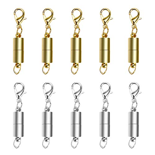 WINBST Magnetverschluss Magnetische Karabinerverschlüsse DIY Halskette Armband Schmuck Karabiner-Klemmverschluss aus Edelstahl Halskette Schmuck Making von NOASR
