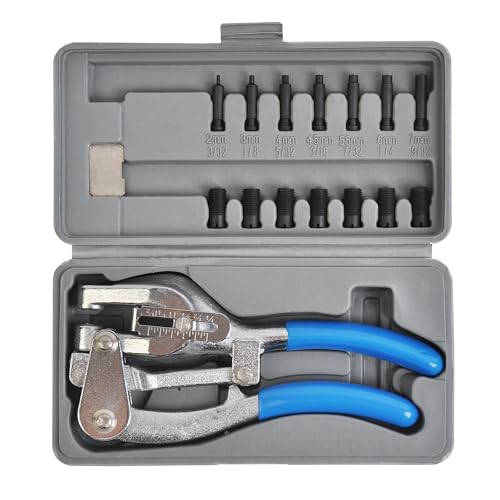 Power Punch Schwerlast-Lochstanzer-Set, Cr-V 3/32 Zoll x 9/32 Zoll von WINMAX TOOLS AUTOMOTIVE
