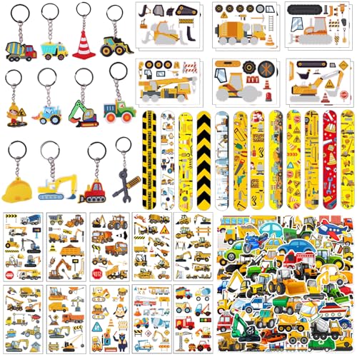 106 Stücke Construction Party Kindergeburtstag Mitgebsel, Armbänder, Schlüsselanhänger, Puzzle DIY Aufkleber, Tattoos Aufkleber und Aufkleber für Kinder Bau Theme Party Supplies Geburtstagsgeschenke 106 Stücke Construction Party Kindergeburtstag Mitgebsel, Armbänder, Schlüsselanhänger, Puzzle DIY Aufkleber, Tattoos Aufkleber und Aufkleber für Kinder Bau Theme Party Supplies Geburtstagsgeschenke von WINMIND