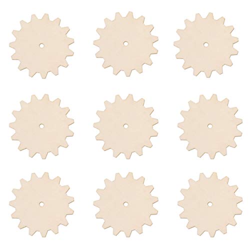WINOMO 10 Stück Holz Zahnrad Holzscheiben Holzdekoration Holzausschnitte Geschenkanhänger DIY Kunsthandwerk 10 cm WINOMO 10 Stück Holz Zahnrad Holzscheiben Holzdekoration Holzausschnitte Geschenkanhänger DIY Kunsthandwerk 10 cm von WINOMO