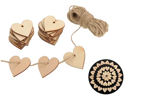 100Stück 40mm Holzherzen Verzierungen hölzerne -Umbauten 10M natürlicher Zwirn für Partei-Hochzeits-Ausgangsdekoration-Kunst-Fertigkeit 100Stück 40mm Holzherzen Verzierungen hölzerne -Umbauten 10M natürlicher Zwirn für Partei-Hochzeits-Ausgangsdekoration-Kunst-Fertigkeit von WINOMO