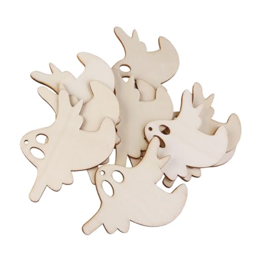 WINOMO 10pcs Holz Halloween dekoration Fliegen Geist Muster Anhänger von WINOMO