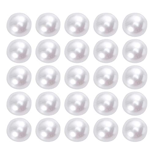 WINOMO 2000 Stücke Halbrunde Perlen, Künstliche Flache Rückseite Perlen Beads für Handwerk DIY Schmuck Machen 4mm (weiß) von WINOMO