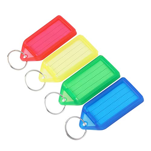 WINOMO 60pcs Schlüssel Stichwörter Gepäck ID-Etiketten mit Schlüsselanhänger (zufällige Farbe) von WINOMO