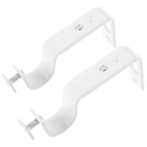 WINOMO Gardinenstangenhalterung, verstellbar, 18-22 mm, Weiß, 2 Stück von WINOMO